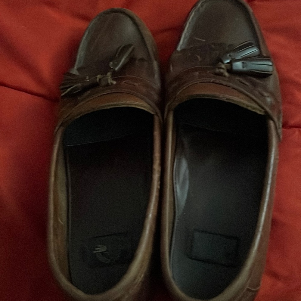Dockers Leather Upper boat shoes. Size 9.5. Good condition. Brown with black